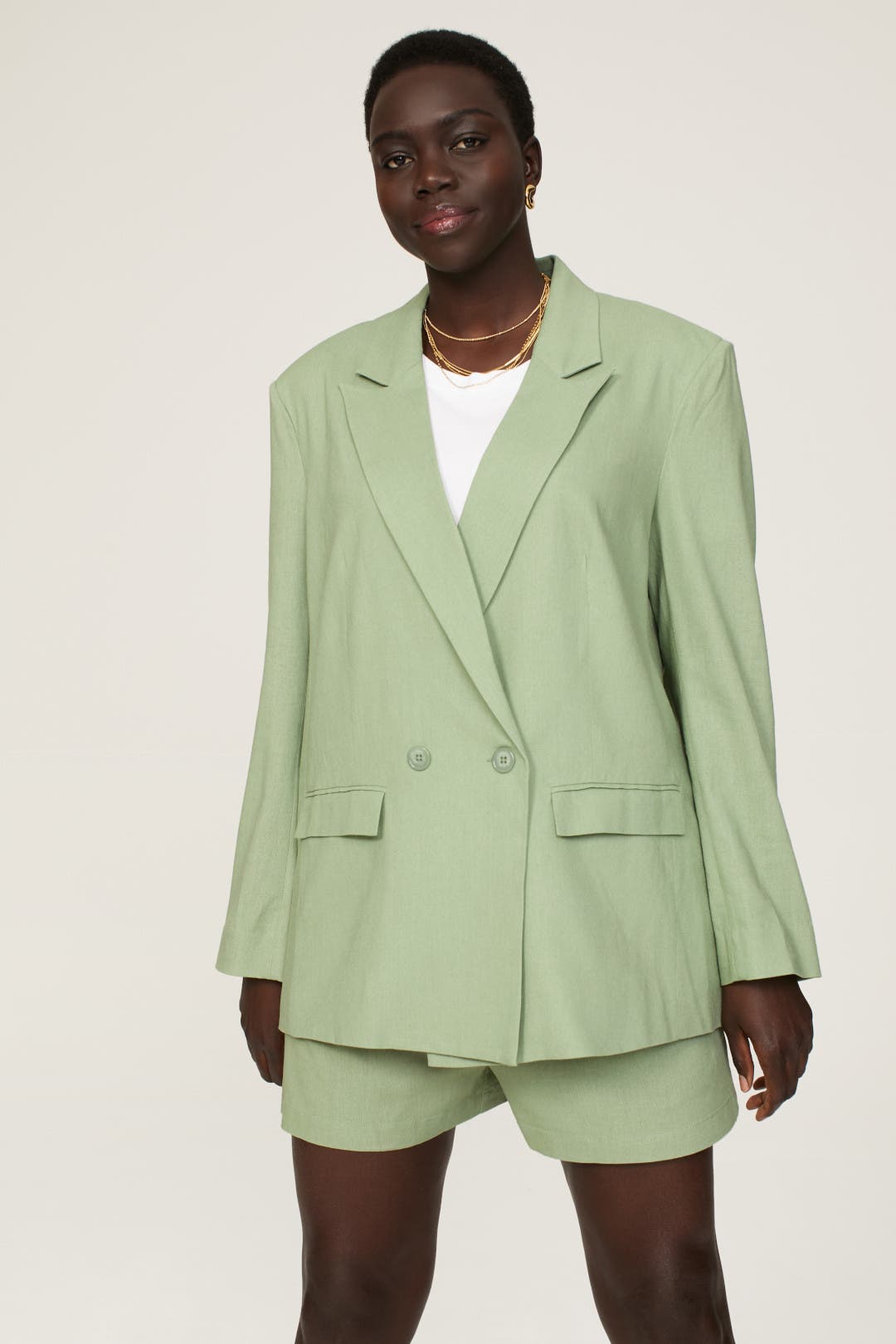 Arriving In Style 『おしゃれして到着』 Green Oversized Blazer by Thakoon x RTR | Rent the Runway