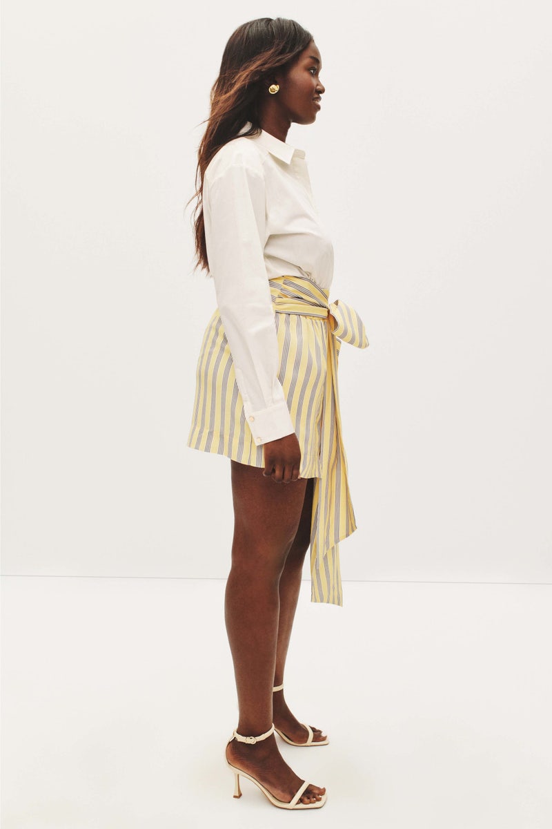 Solid and Striped Bow Shirt Dress by TOCCIN X RTR - Photo 6