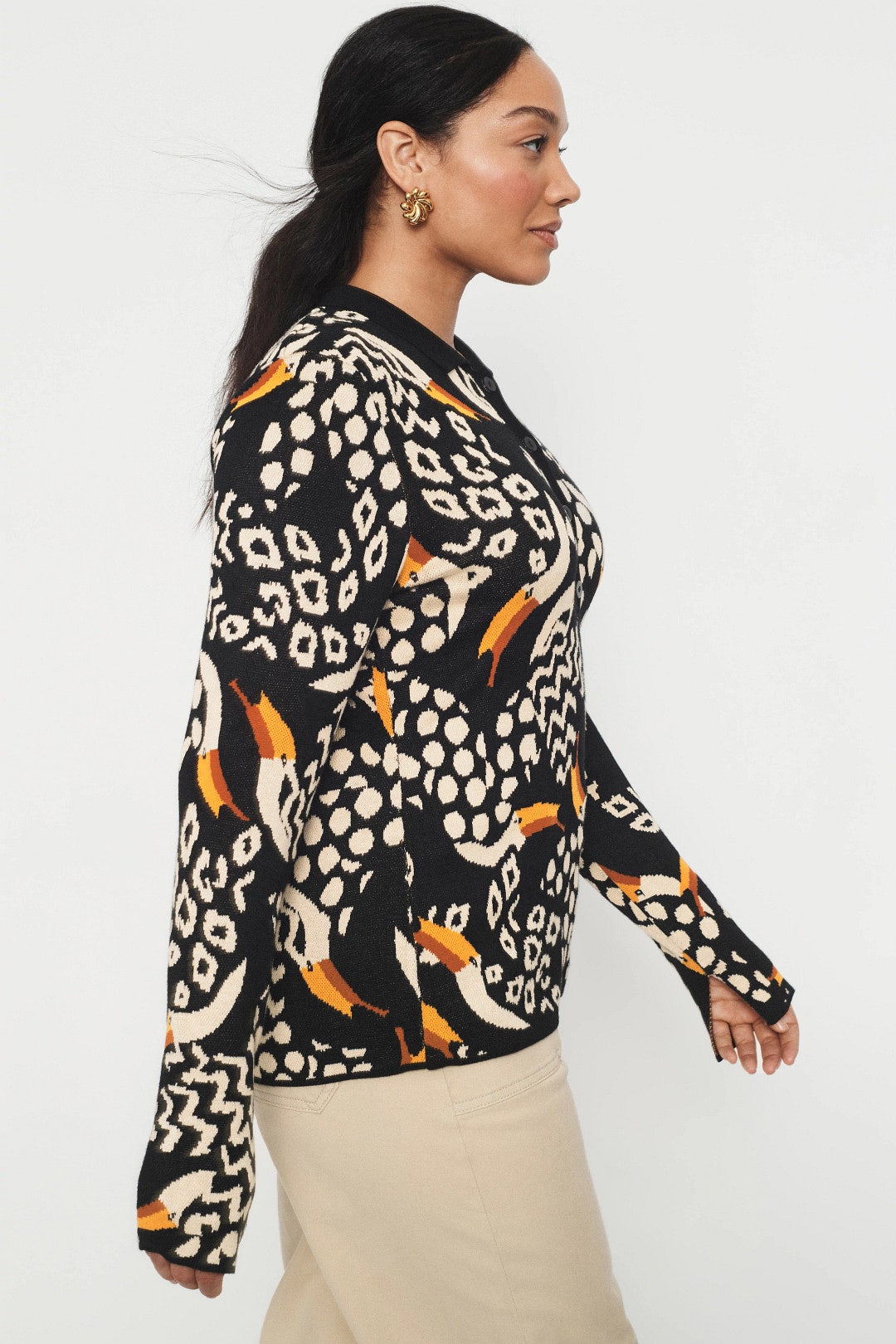 Tucanissimo Polo Knit Top by FARM Rio 6