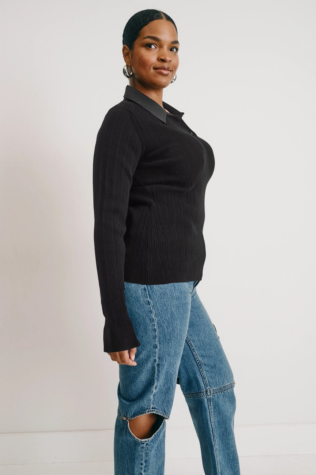 Variegated Rib Polo Pullover by 3.1 Phillip Lim 6