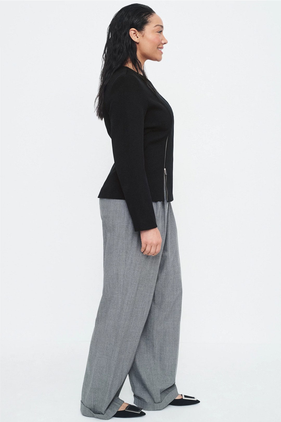 Zipper Detail Fitted Jacket by Rosetta Getty x RTR 6