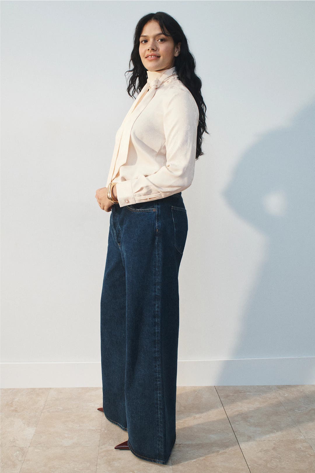 Jacquard Bow Neck Blouse by Adam Lippes x RTR | Rent the Runway