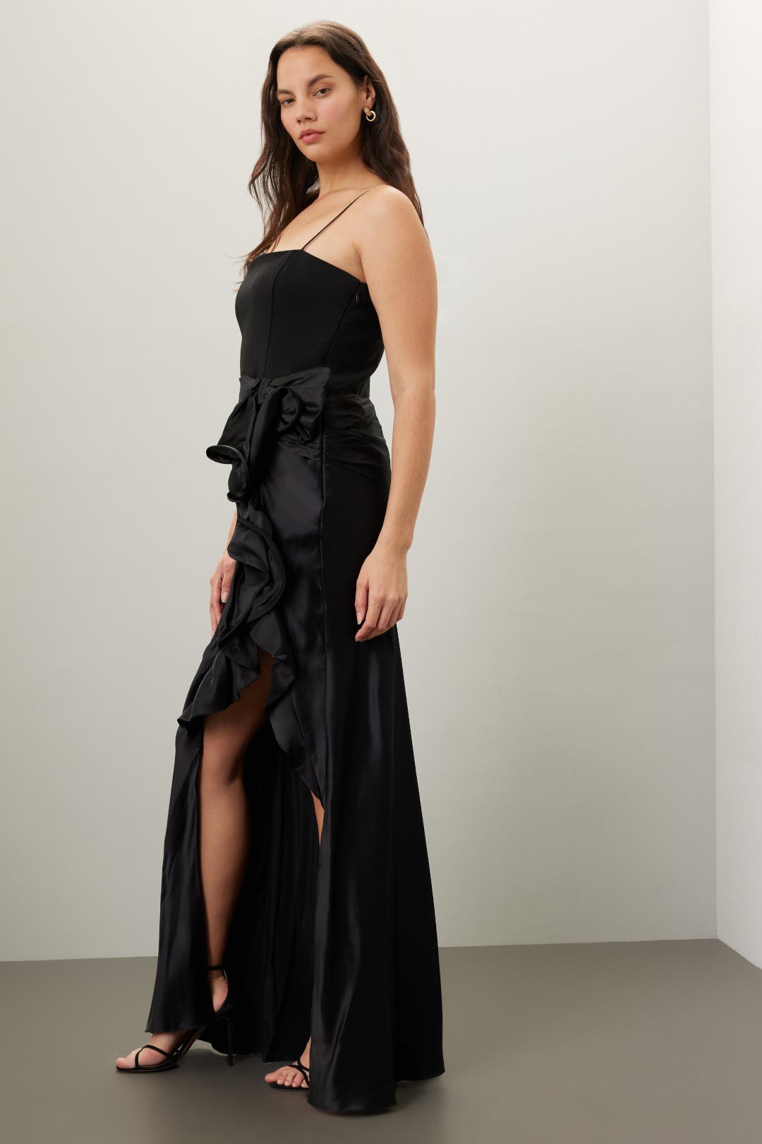 deres 9th draping dress noir サイズ2 Fabiana / draping dress（perl/midnight/noir） – deres.online