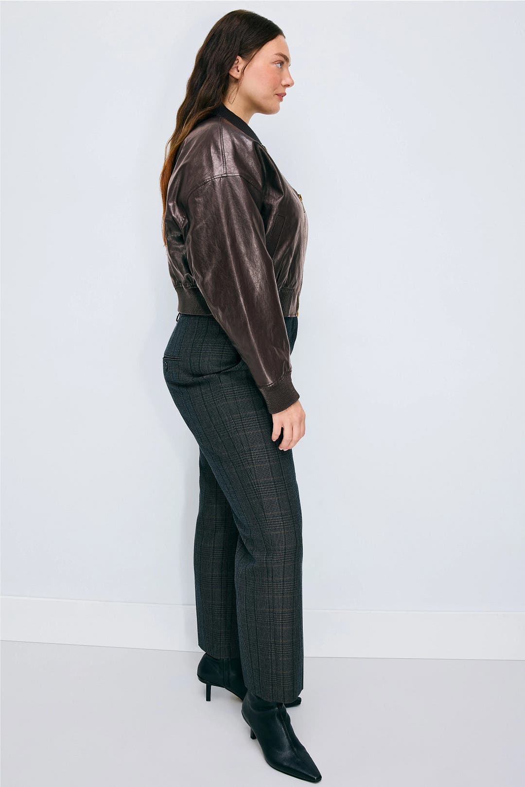 Crop Faux Leather Blouson Jacket by MICHAEL KORS | Rent the Runway
