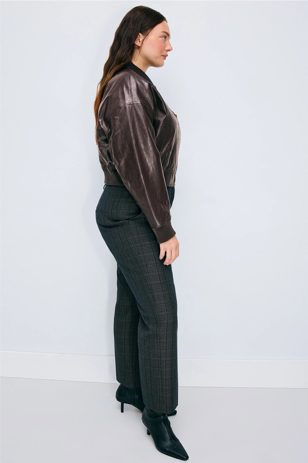 Crop Faux Leather Blouson Jacket by MICHAEL KORS 6
