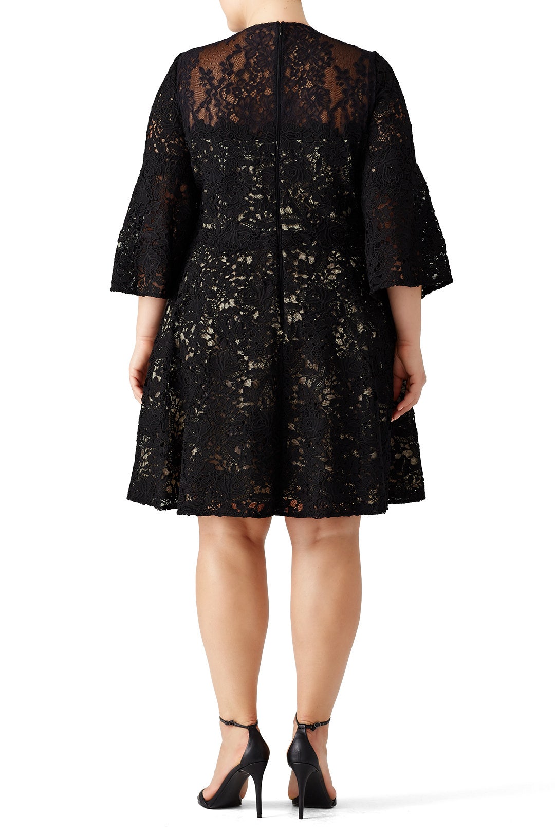 Black Bell Swirl Dress by ML Monique Lhuillier 5