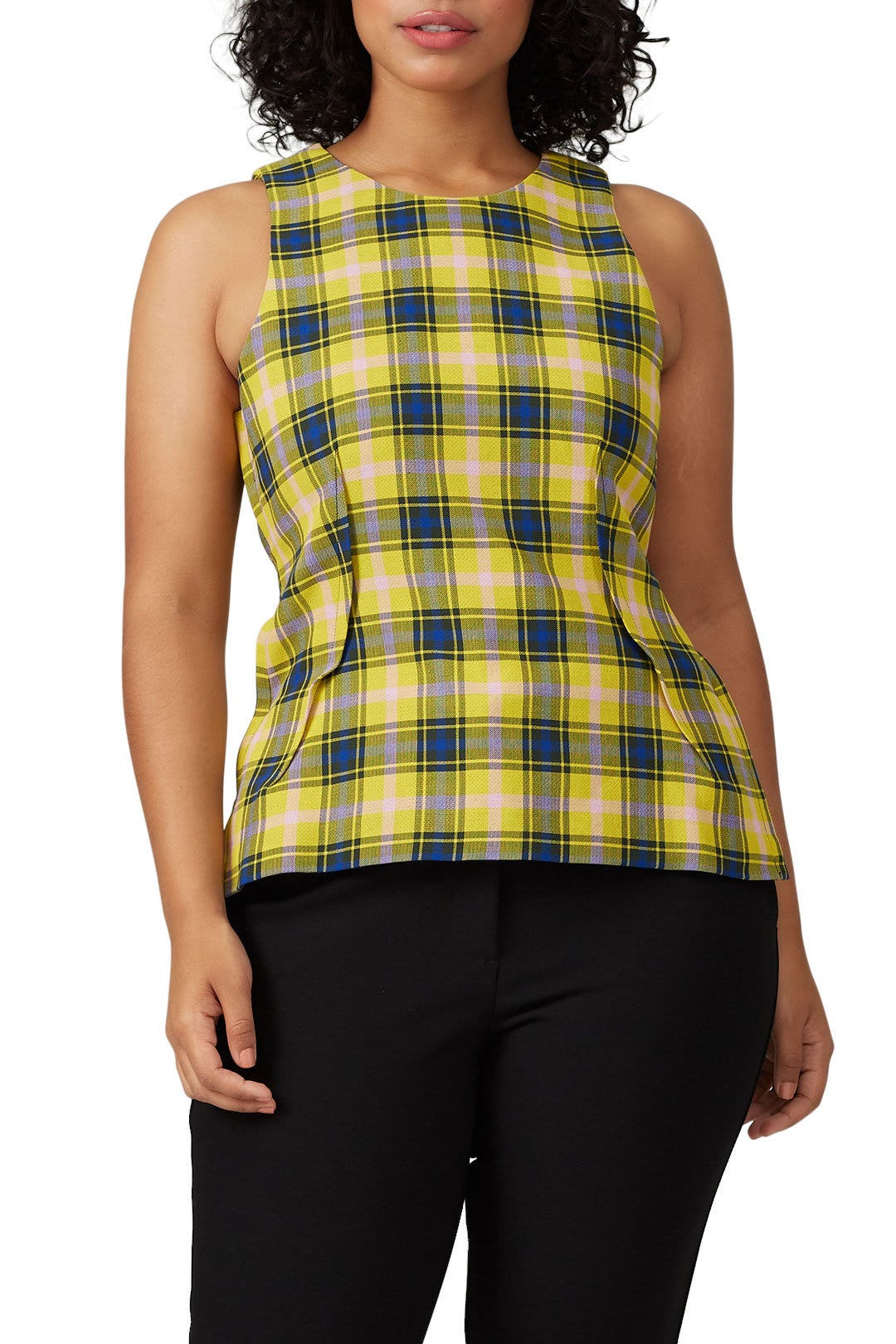 Plaid Sleeveless Tie Back Top by DEREK LAM 4