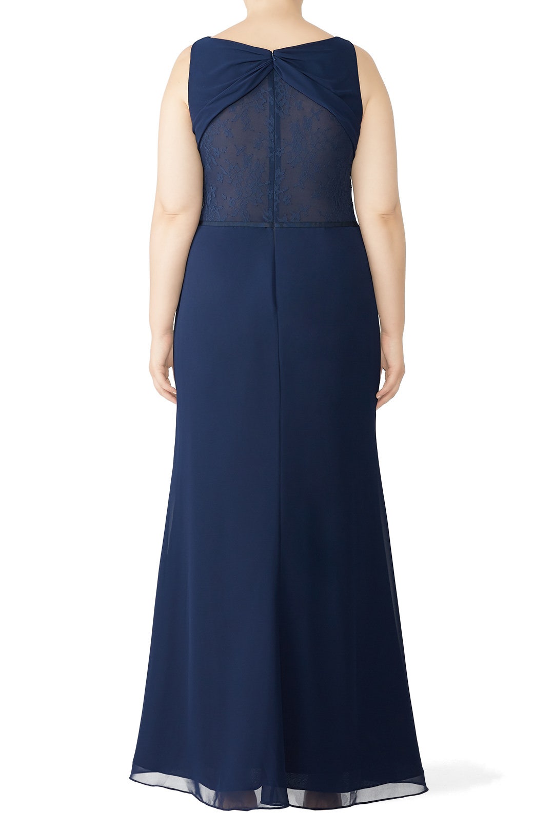Navy Amalia Gown by Monique Lhuillier Bridesmaid 5