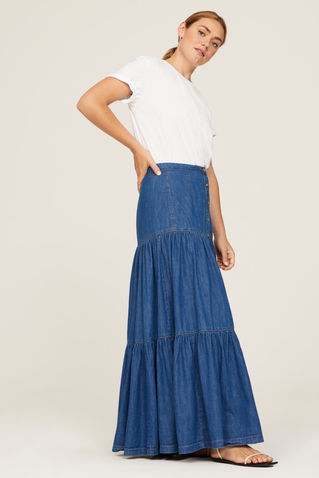 Lapronda Denim Skirt by Lauren Ralph Lauren | Rent the Runway