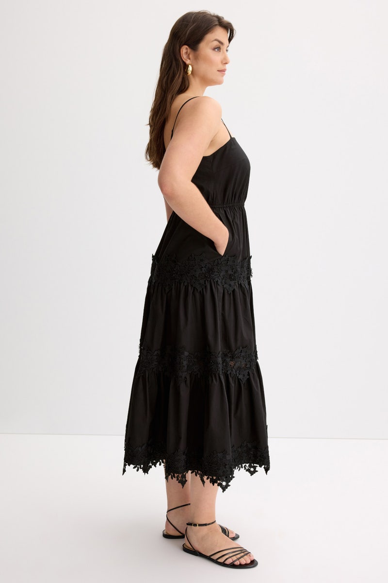 Lace Detail Tiered Midi Dress by Jason Wu x RTR - Photo 6