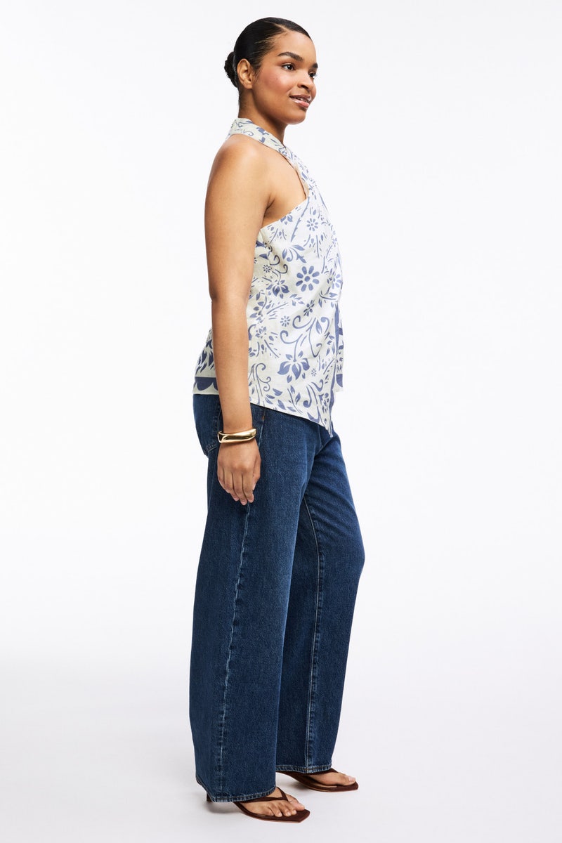 Floral Linen Sleeveless Halter Blouse by Lauren Ralph Lauren - Photo 6