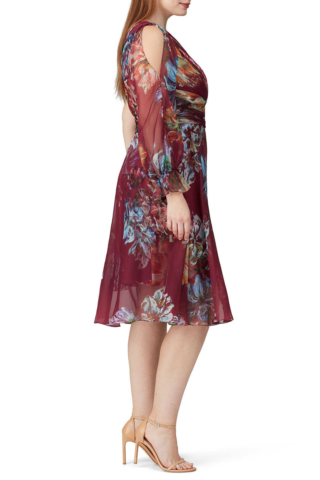 Floral Printed Cocktail Dress by Marchesa Notte 6