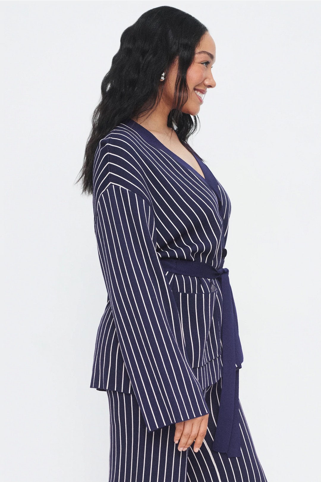 Max Pinstripe Cardigan by SIMONMILLER 6