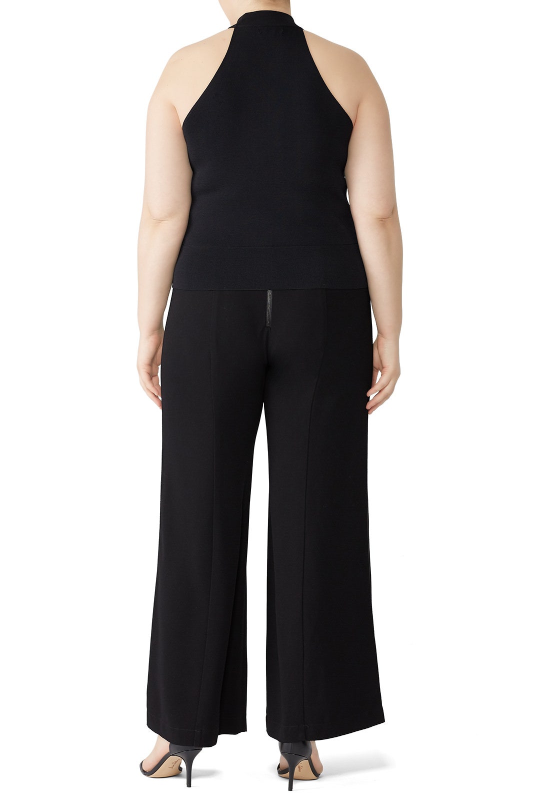 Black Mock Neck Keyhole Top by Parker 5