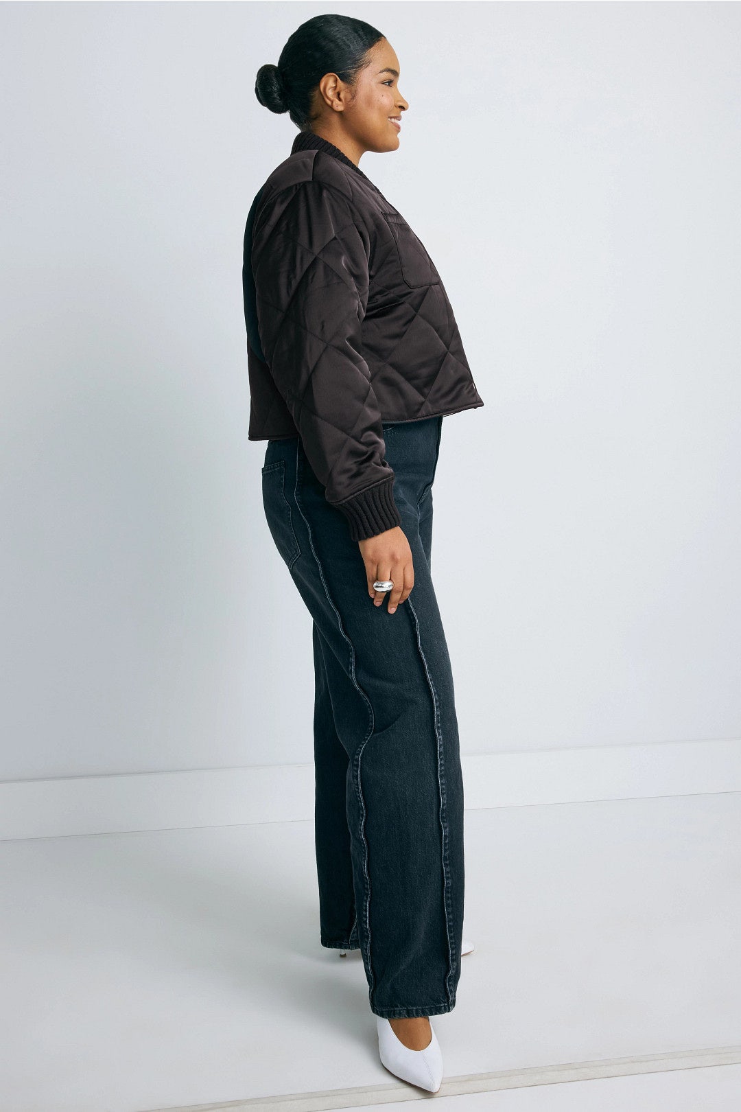 Reversible Cropped Bomber Jacket by PLAN C x RTR 6