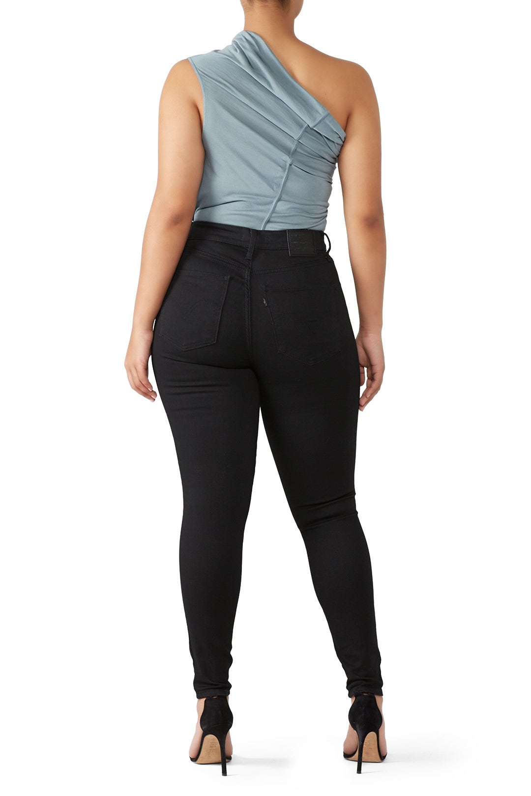 Black Mile High Super Skinny Jeans by Levi's 5