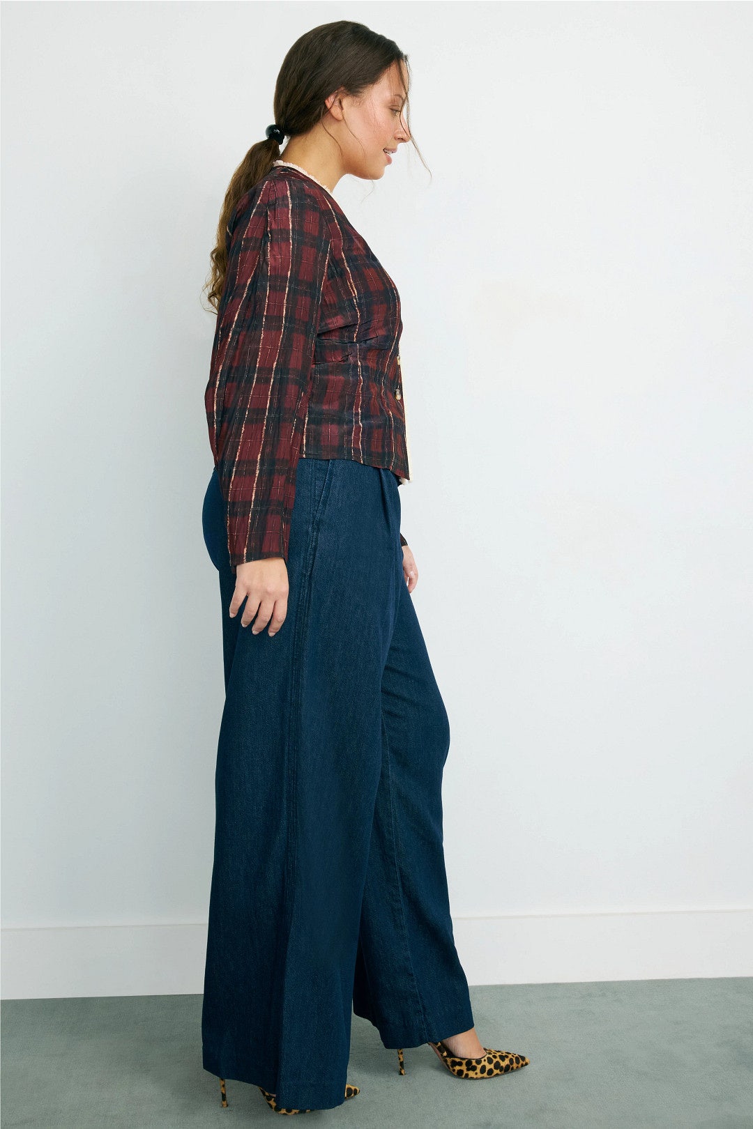 Millea Plaid Crossover Blouse by Baum und Pferdgarten 6