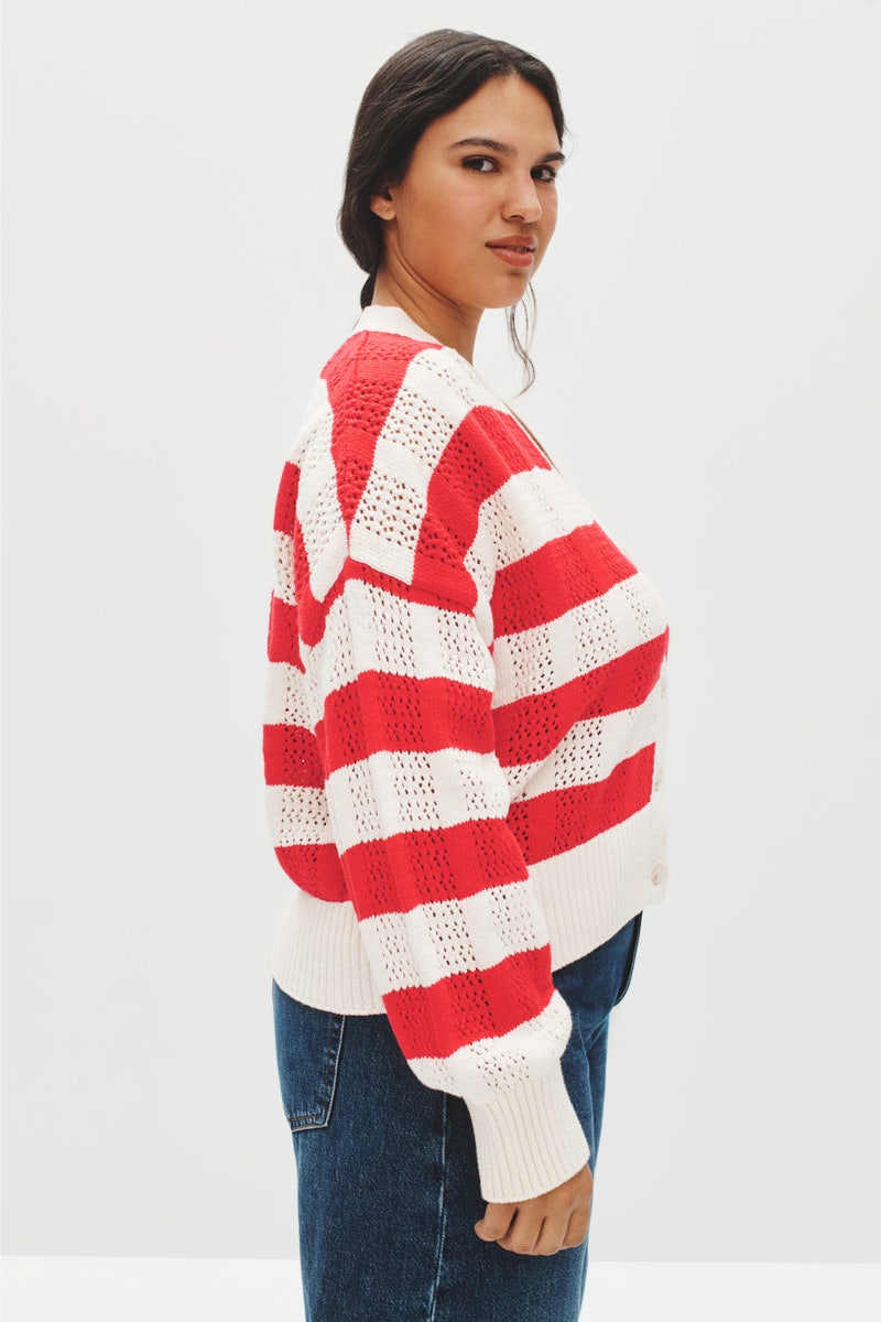 Striped Crochet Cardigan by TOCCIN X RTR - Photo 6