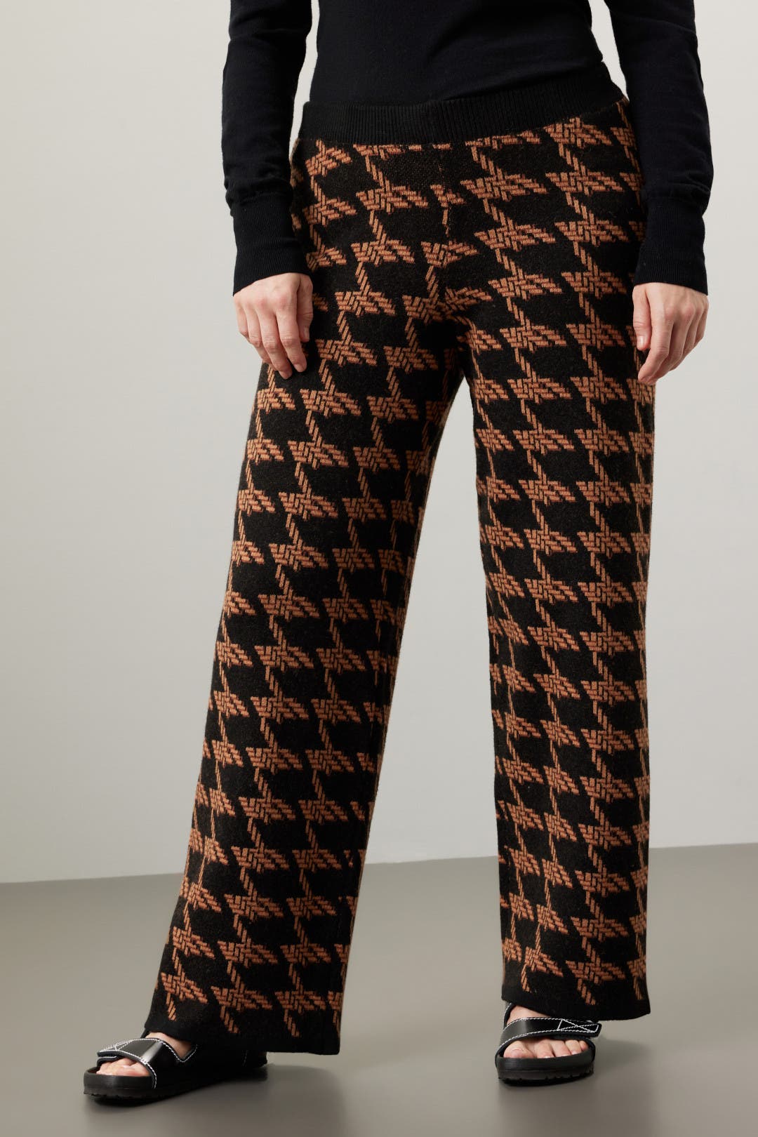 Houndstooth Wide Leg Pants by ASHLEY PARK x RTR | Rent the