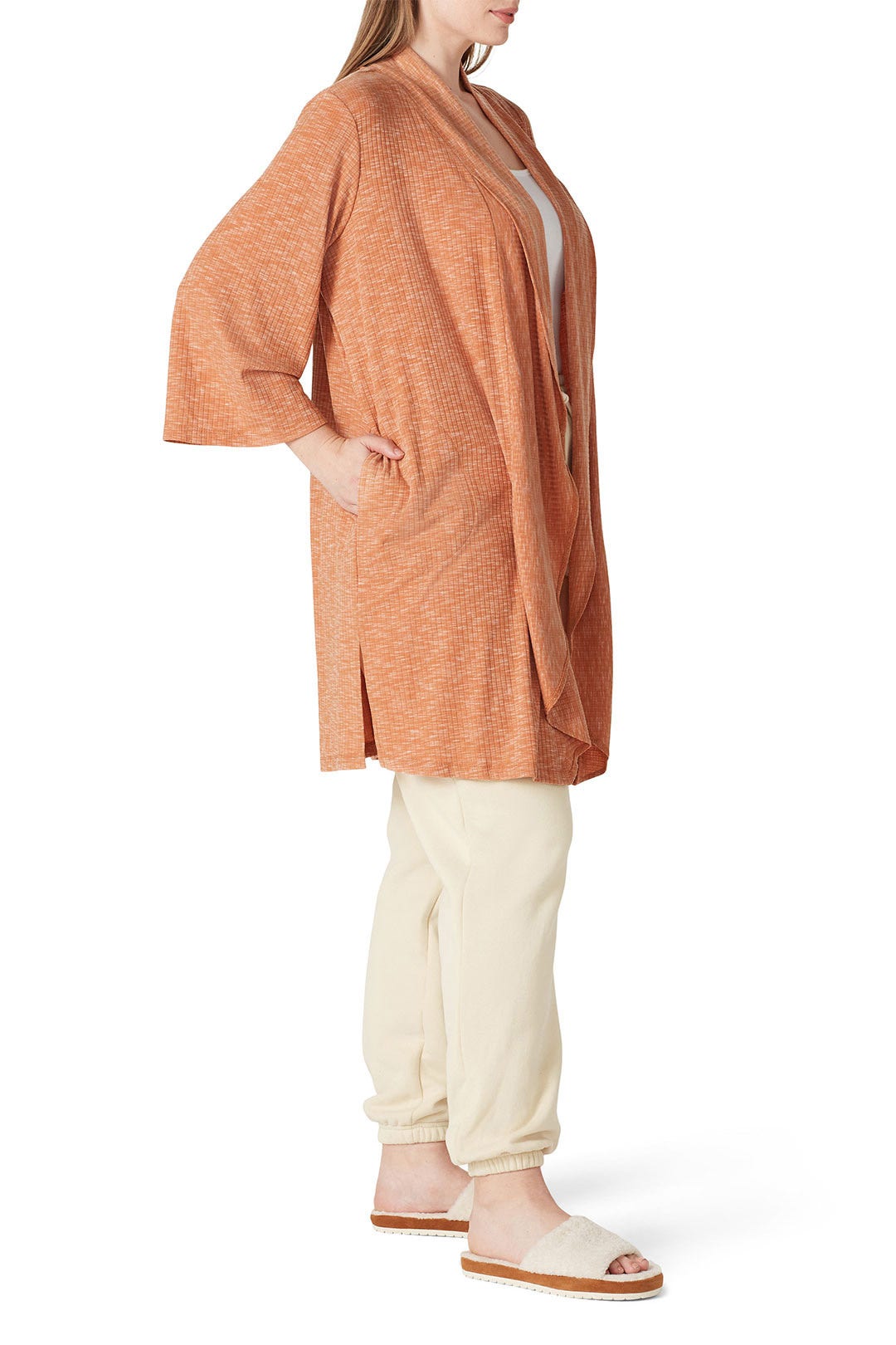 Ellen Waterfall Ribbed Cardi by B Collection by Bobeau 6