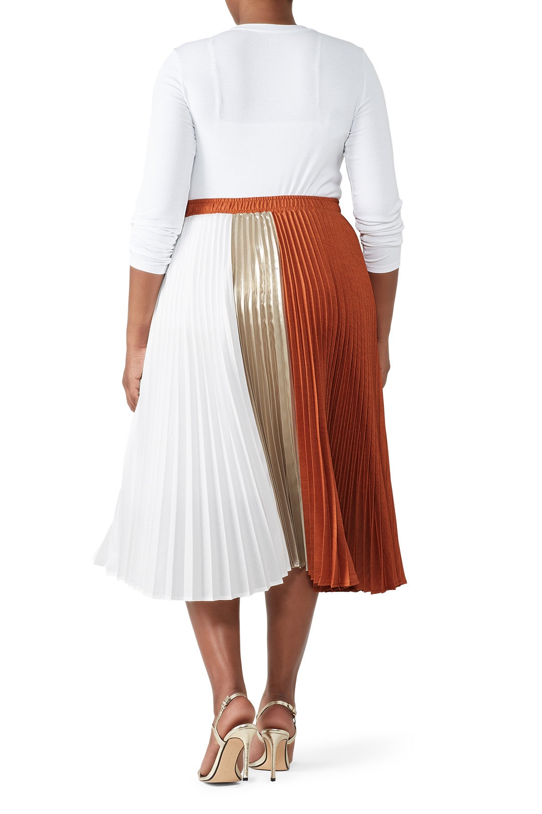 Color Block Pleated Skirt by Clu 5