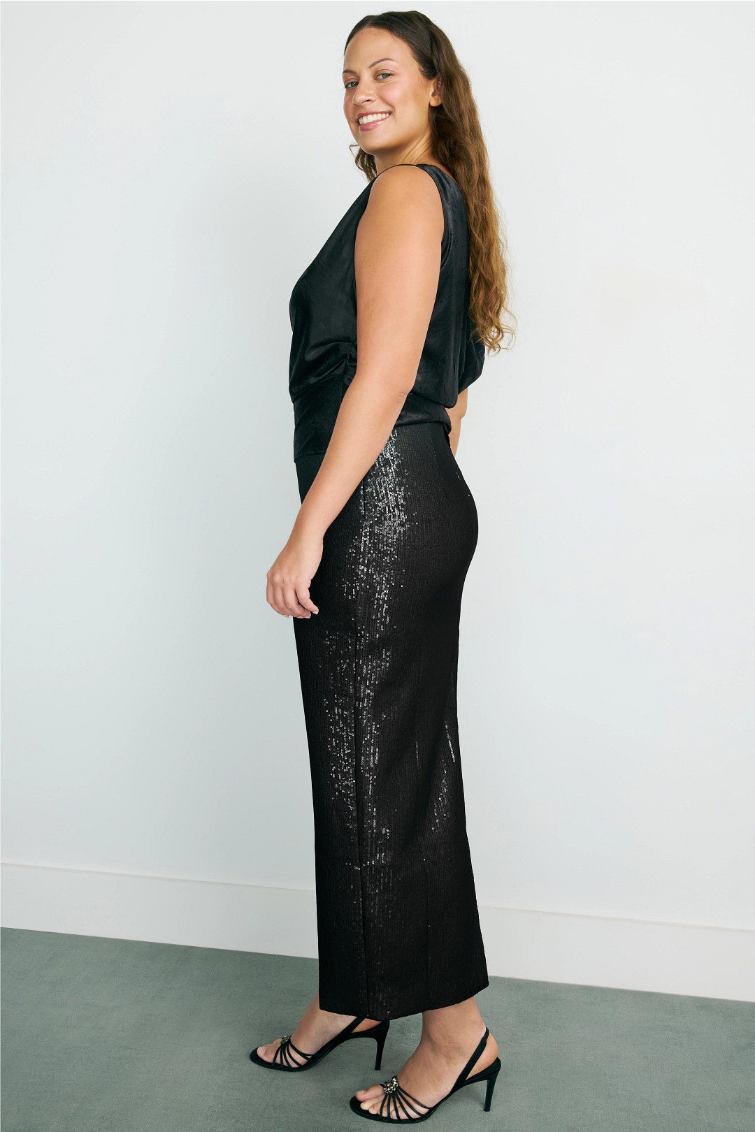 Sequin Column Maxi Skirt by Rosetta Getty x RTR 6