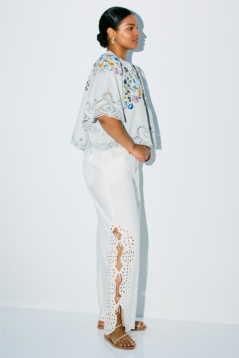 Celia Embroidered Short Sleeve Top by Sea New York - Photo 6