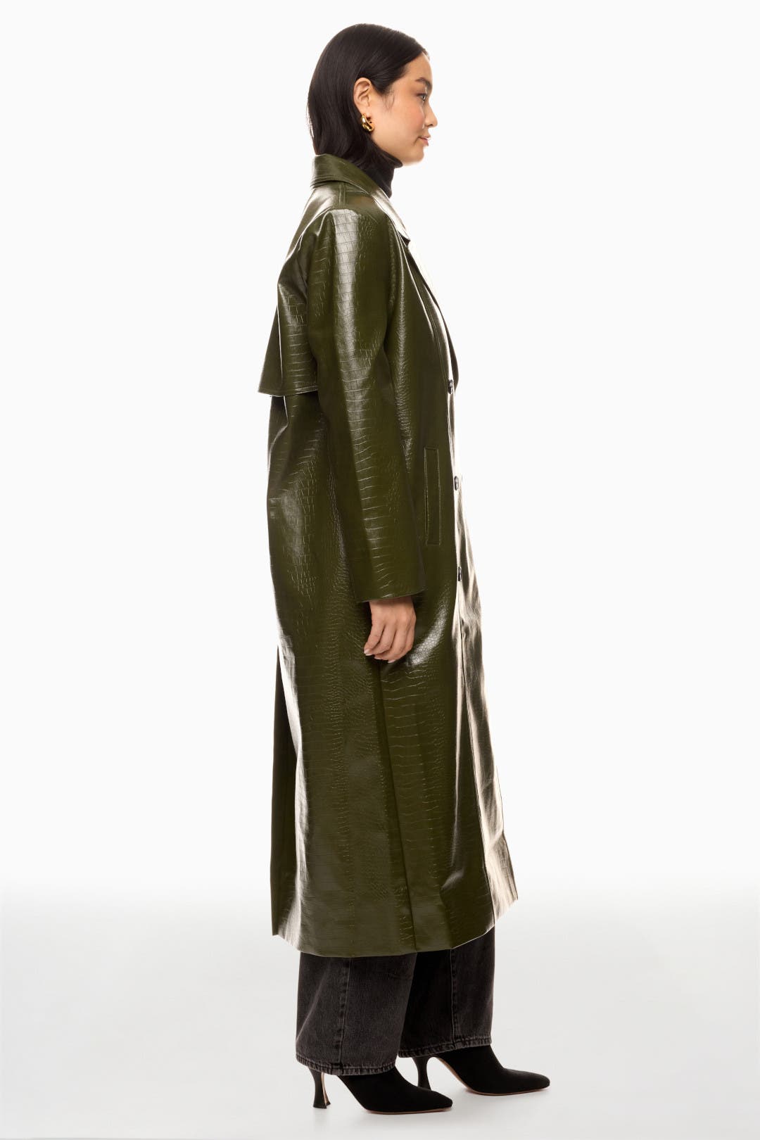 Embossed Faux Leather Coat by Ronny Kobo x RTR | Rent the Runway