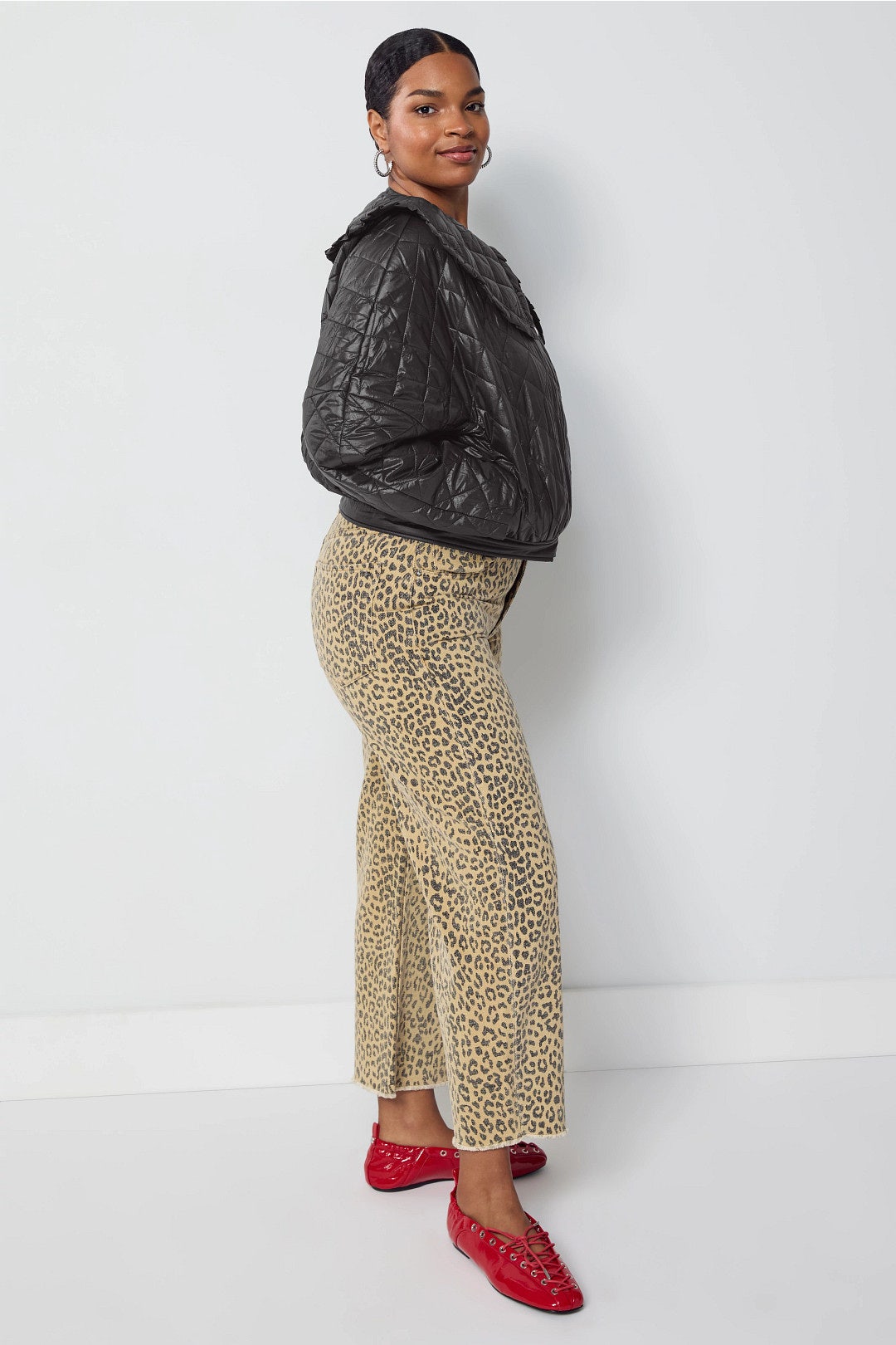 Nylon Quilted Collared Jacket by GANNI 6