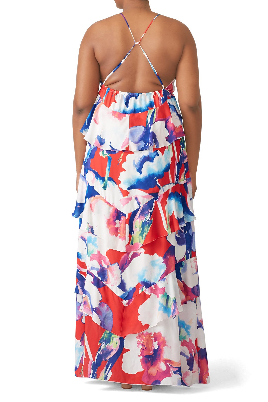 Salsa Red Floral Maxi by Josie by Natori | Rent the Runway