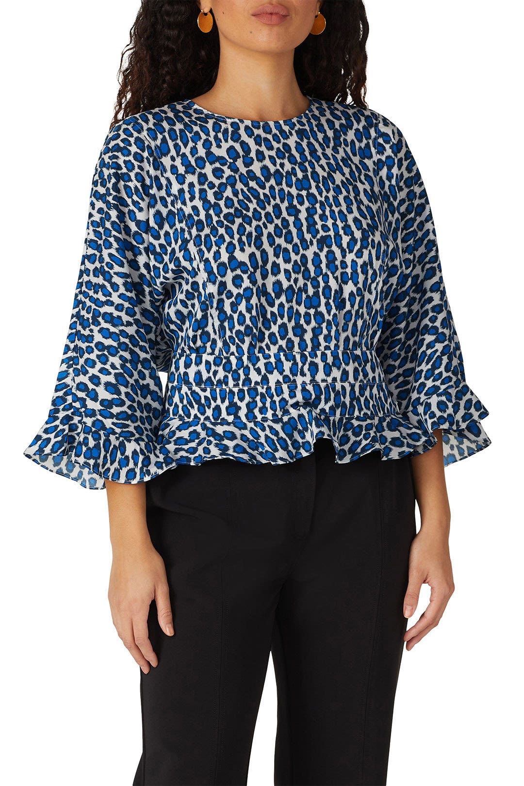 Leopard Ruffle Hem Top by Derek Lam 10 Crosby x RTR 6