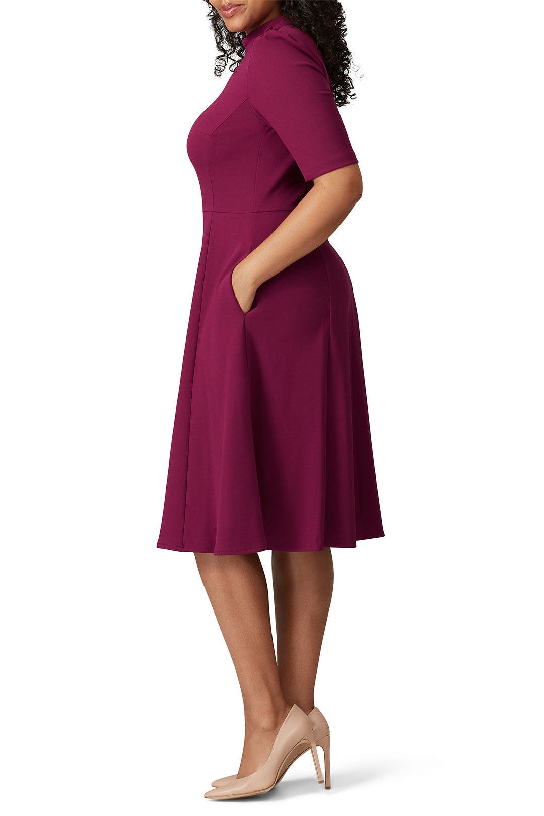 High Neck Flare Dress by Donna Morgan 6