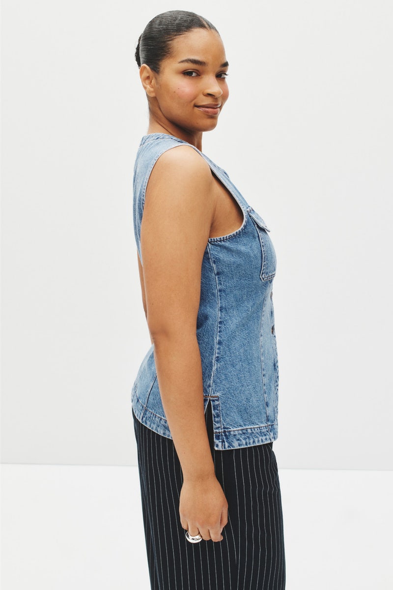 High Neck Denim Vest by Madewell - Photo 6