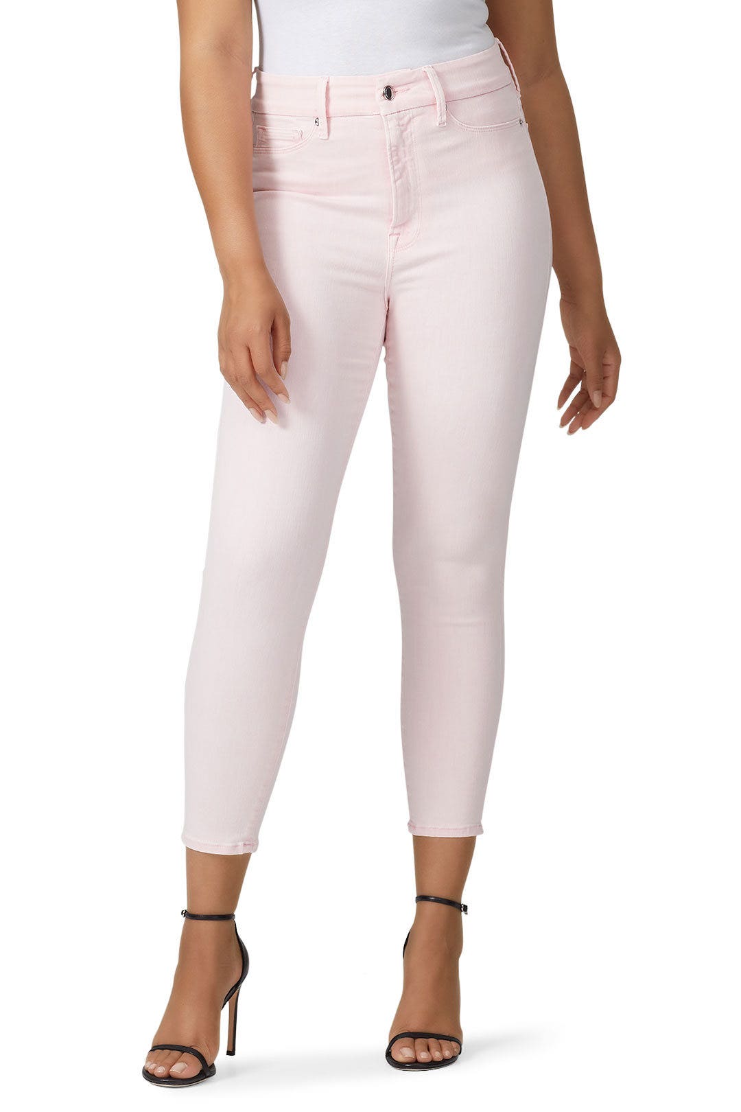 Good Waist Crop Pink Jeans by GOOD AMERICAN 5