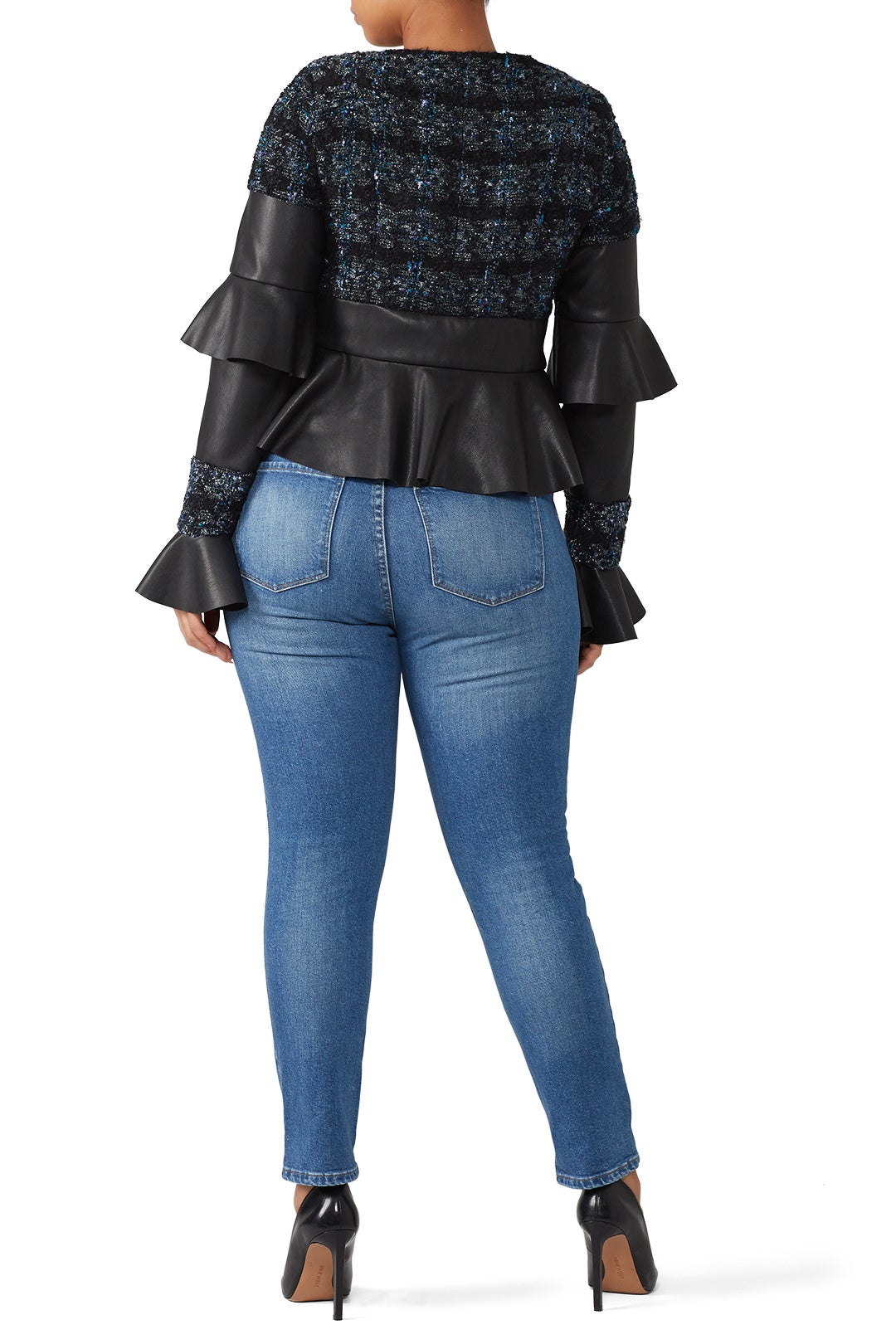 Ohio Faux Leather Tweed Jacket by Deborah Lyons 5