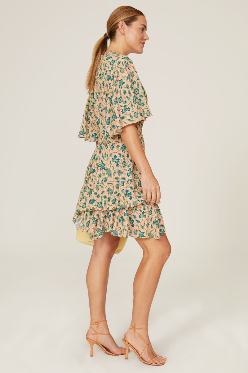 Floral Flutter Sleeve Dress by Derek Lam 10 Crosby x RTR - Photo 6