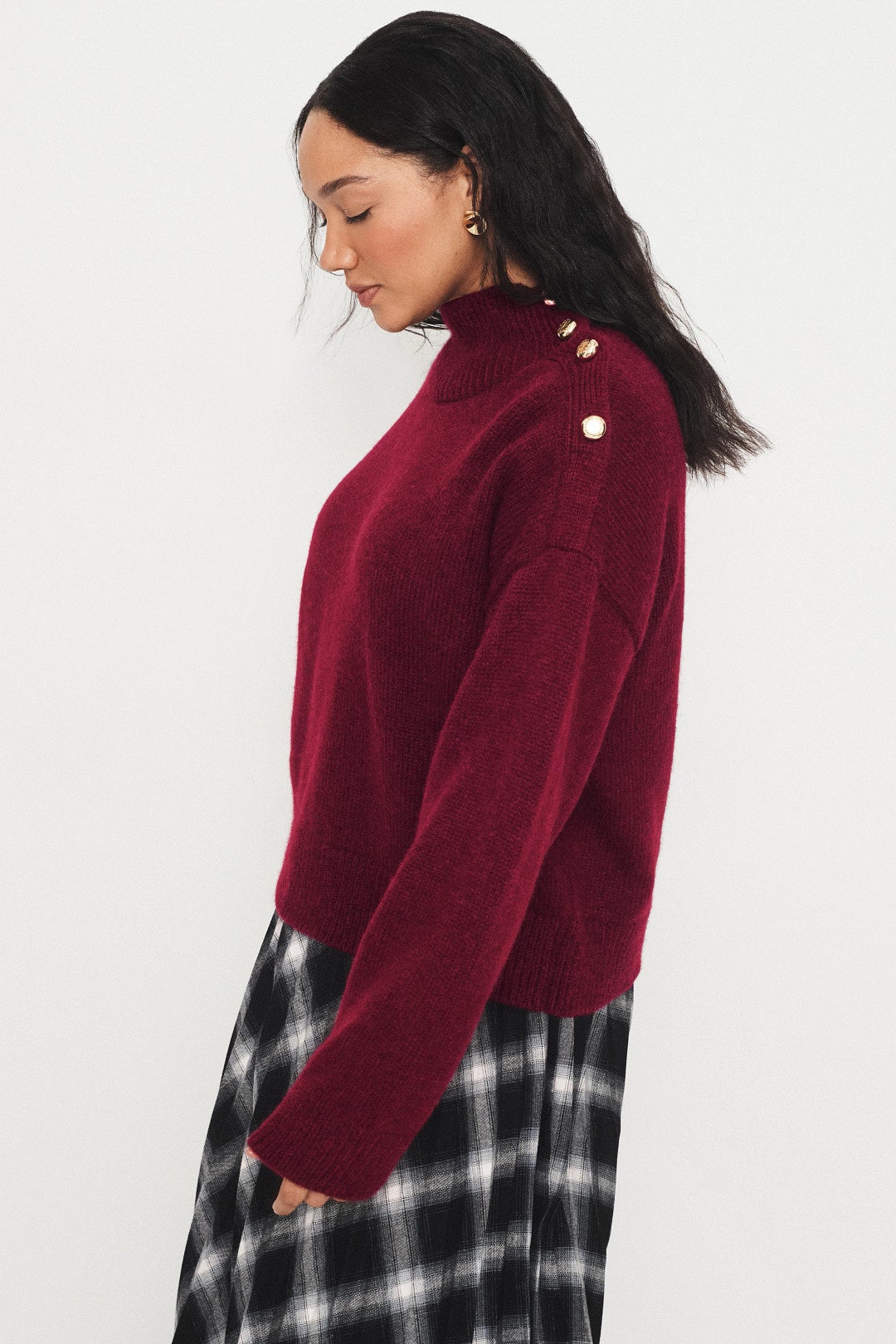 Turtleneck With Bauble Buttons by kate spade new york 6