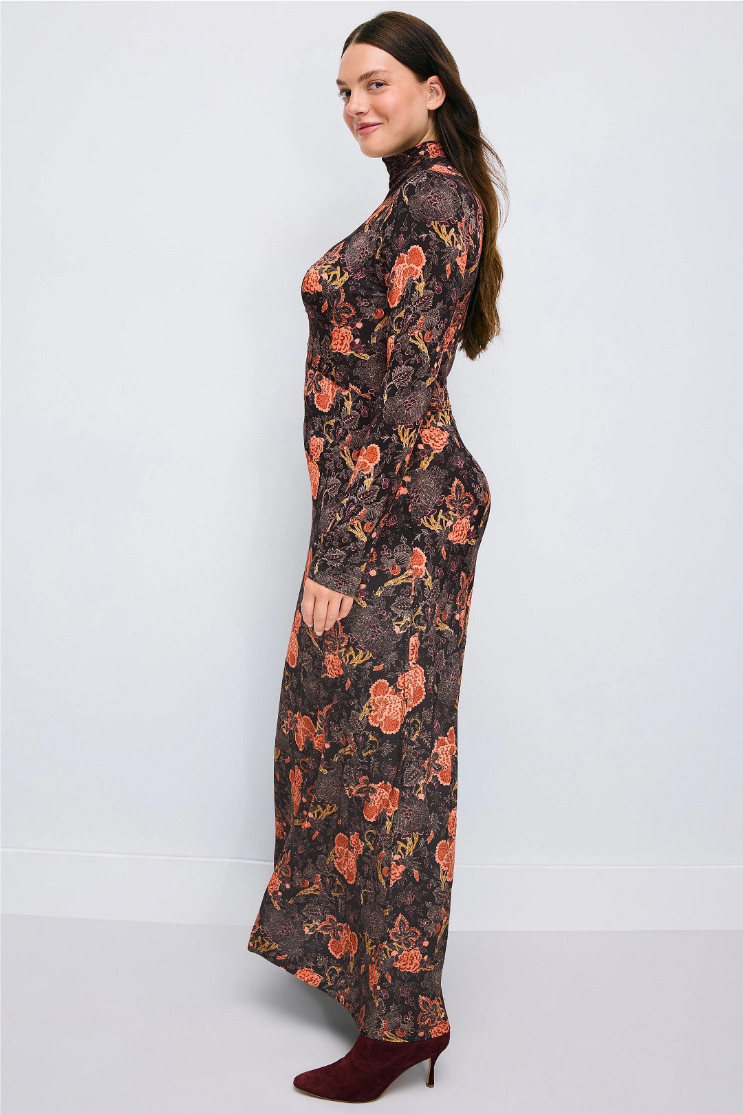 Koa Jersey Ruched Front Turtleneck Dress by Ulla Johnson 6