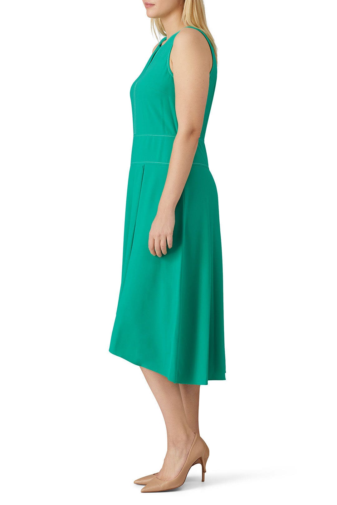 Green V-Neck Dress by Donna Morgan 6