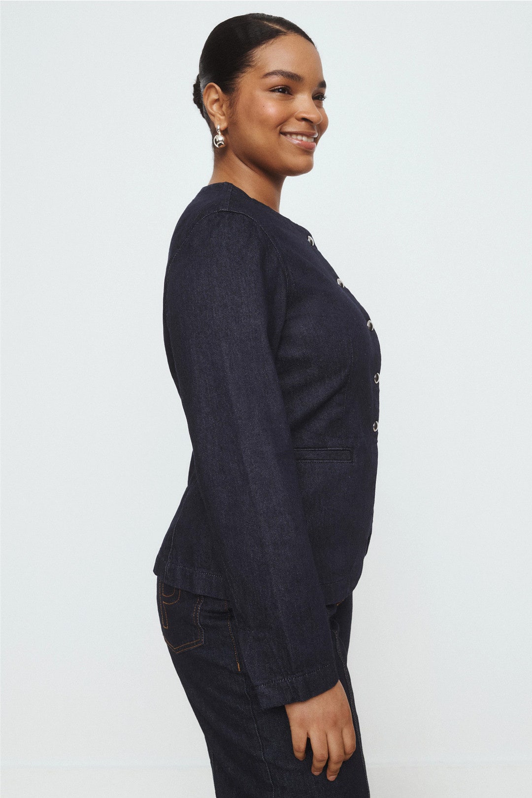 Denim Collarless Jacket by Madewell 6