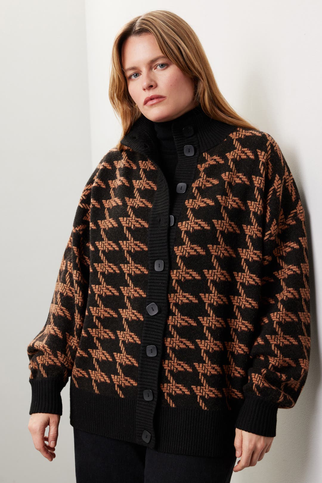 ジャケット・アウター RUG PATTERN KNIT JACKET Houndstooth Knit Jacket by ASHLEY PARK x RTR | Rent the Runway