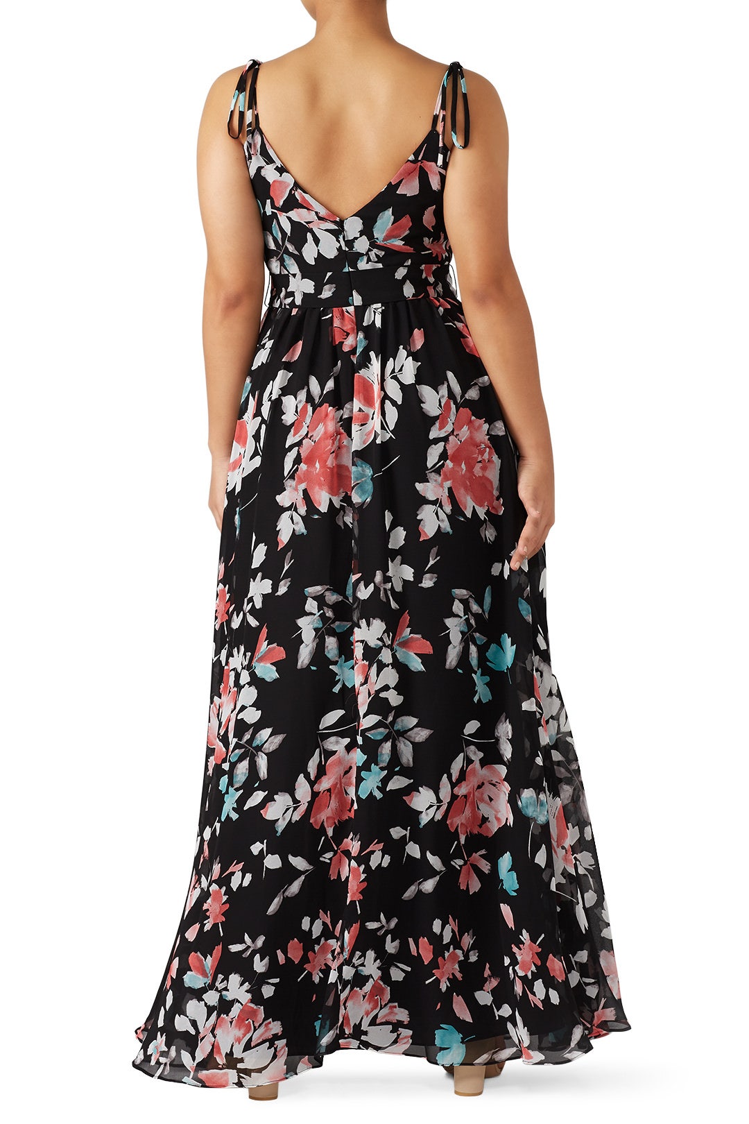 Hollie Black Floral Maxi by Dress The Population 5
