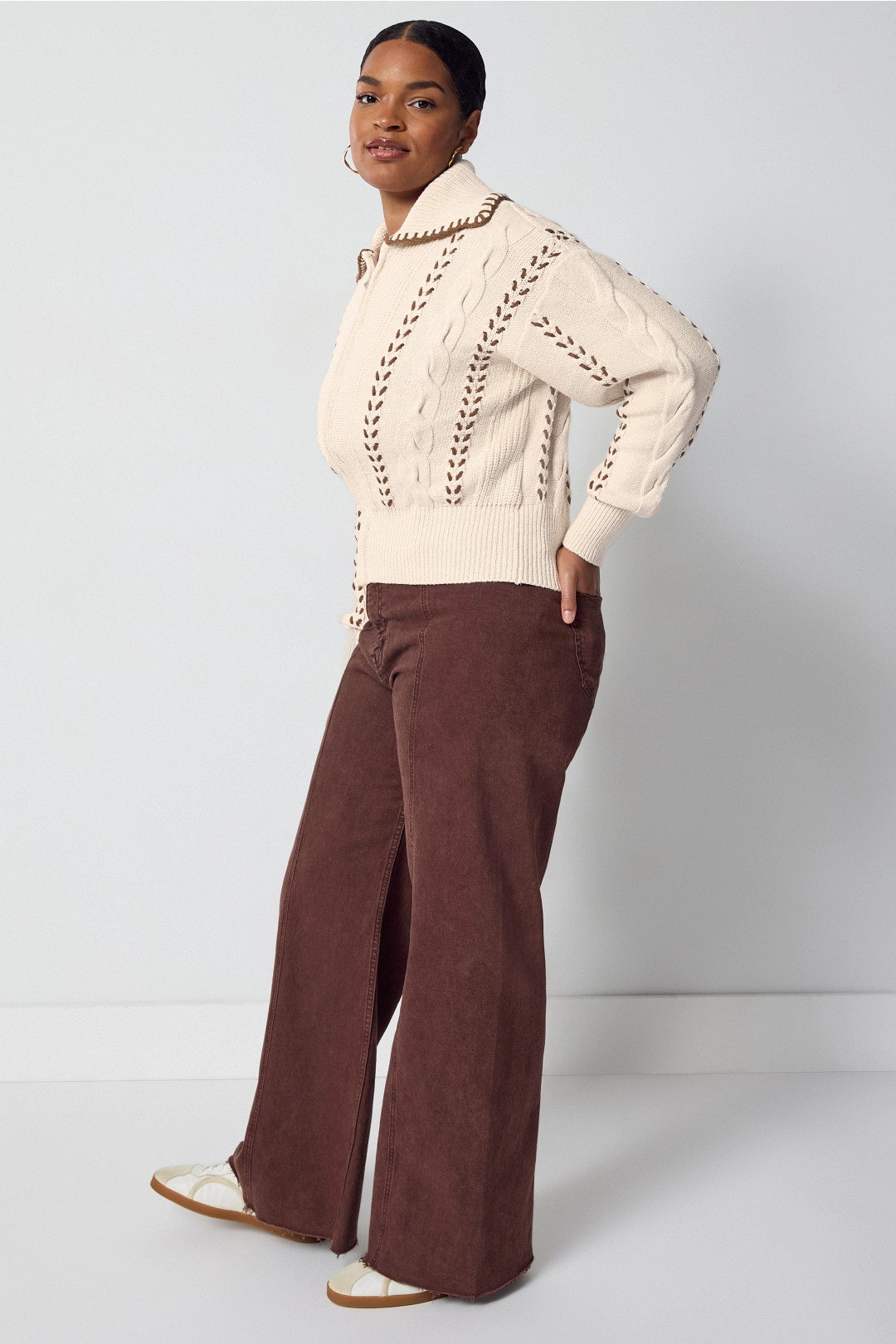 Lune Zip Front Cardigan by Rails 6