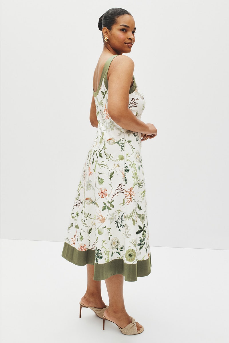 Color Block Trim Printed Dress by Jason Wu x RTR - Photo 6