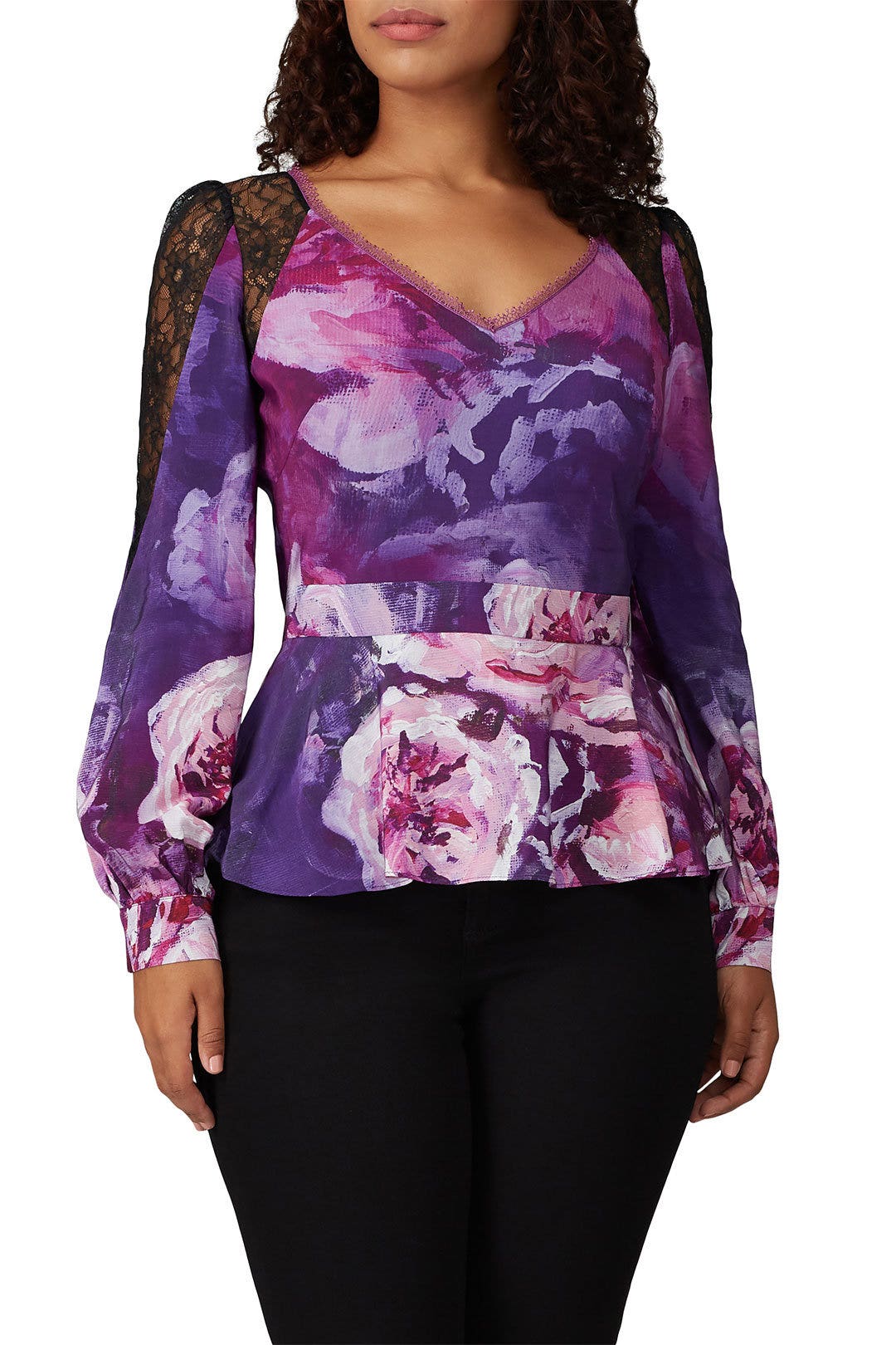 Floral Bow Back Top by Marchesa Notte 6