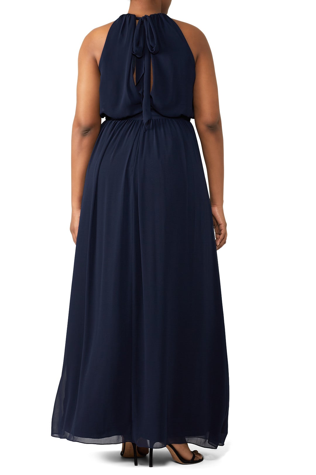Navy Fleurette Gown by WATTERS 5