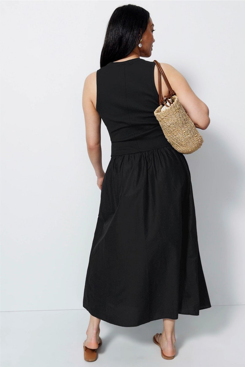 reformation verdona sleeveless drop-waist midi dress Vintage Evening Maternity Full Sleeves Extra Puffy Long Dress – slvhasitall main image 1