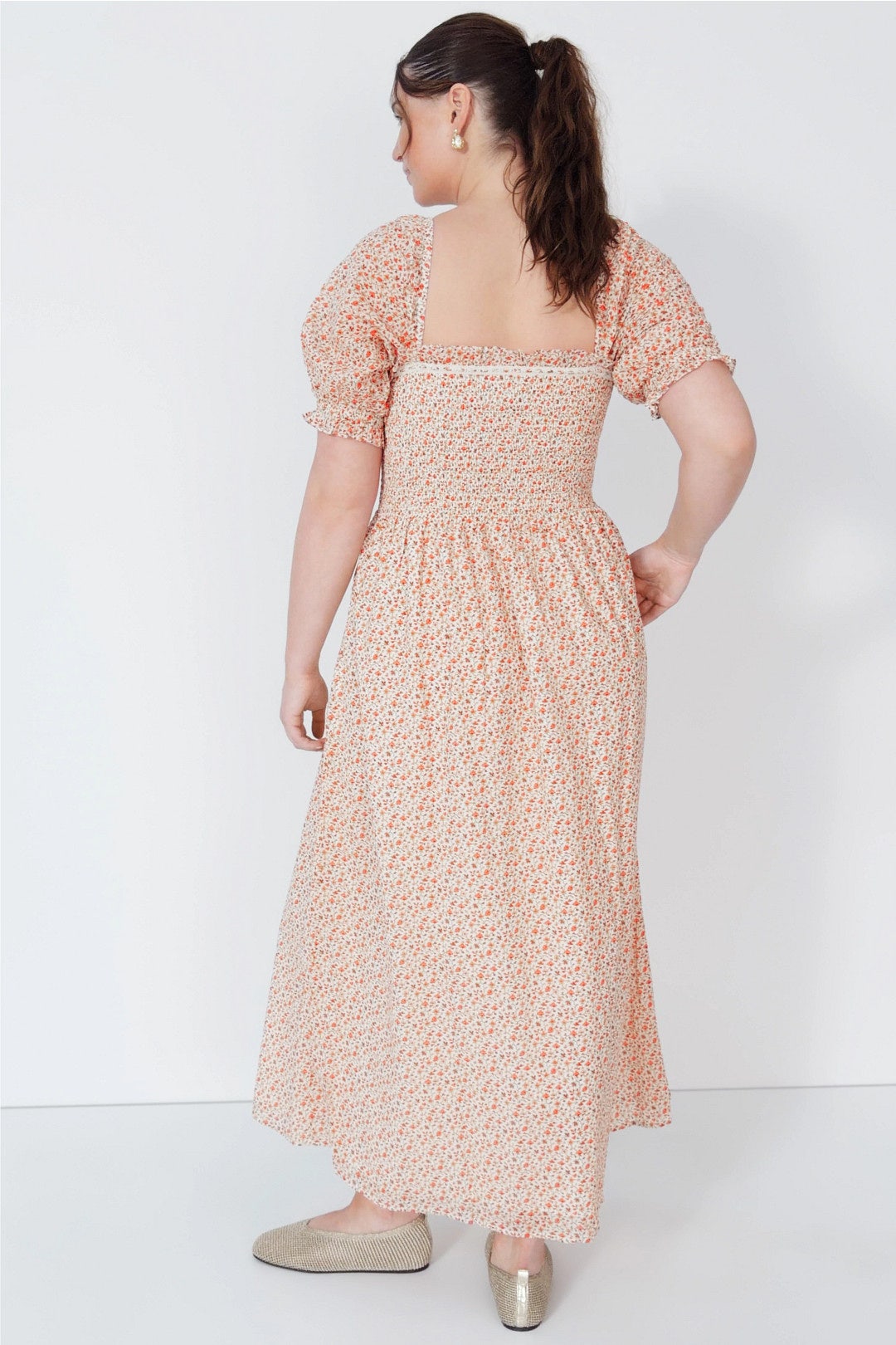 midi nap dress Hill House Home Women's The Scarlett Midi Nap Dress - English Daisy
