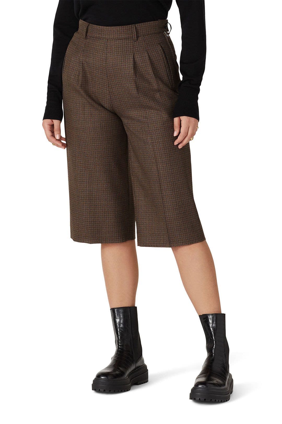 Brown Wool Culottes by Maison Margiela 6