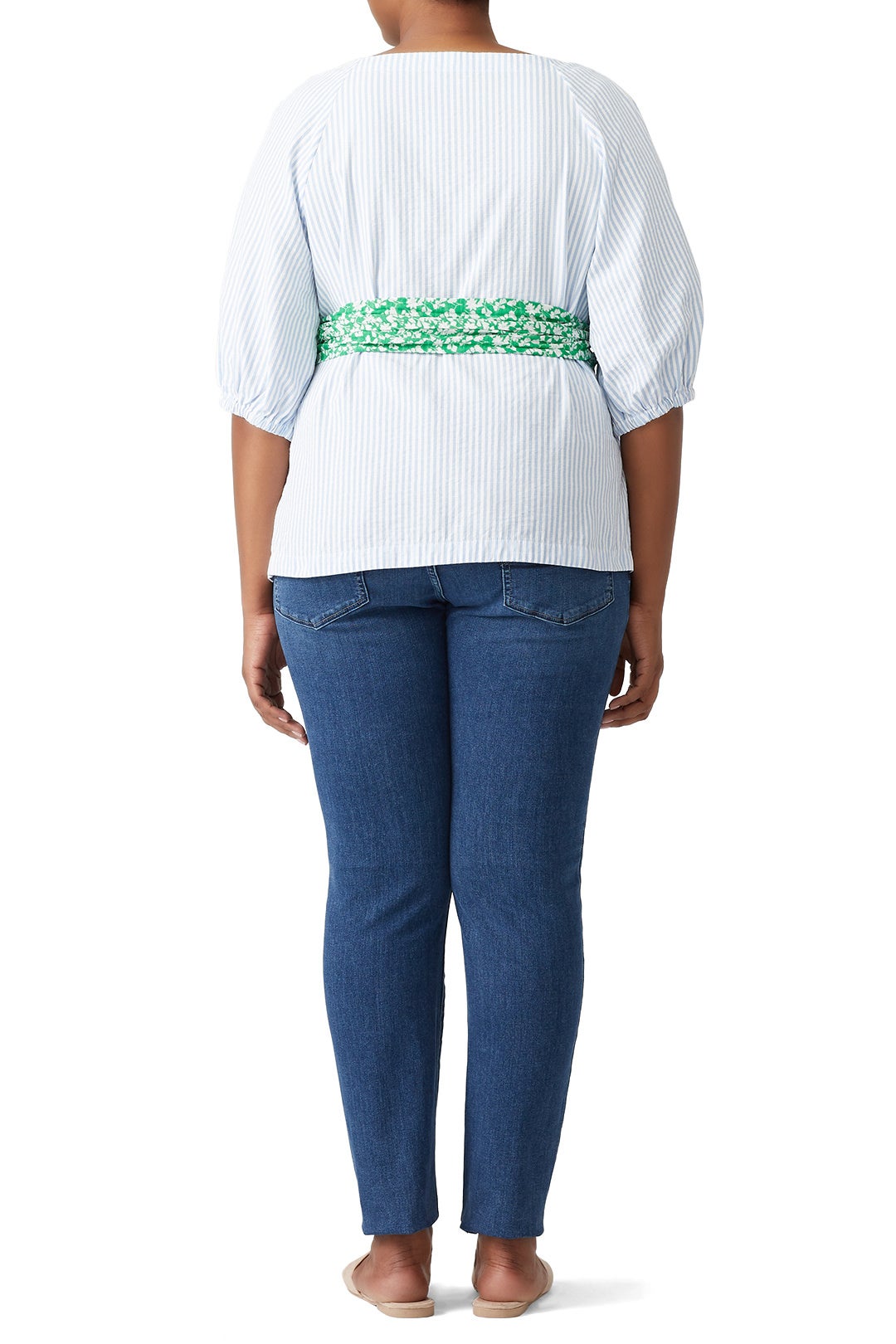 Menswear Stripe Suma Top by Tanya Taylor 5